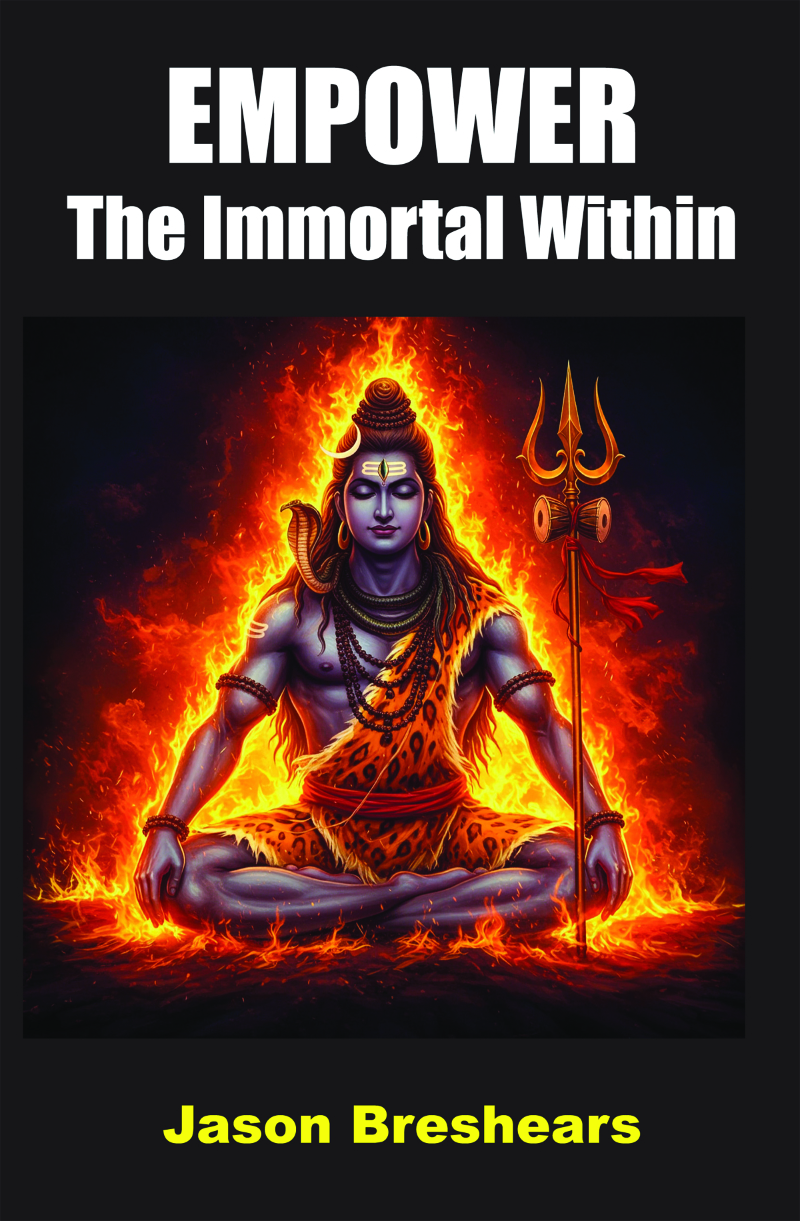 Empower the Immortal Within Cover with ancient man engulfed in fire